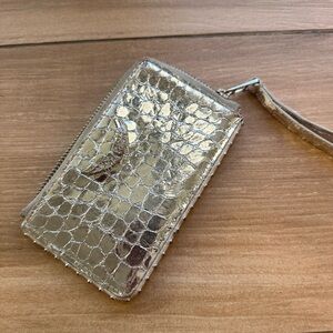 Zadig Voltaire silver card holder wallet
